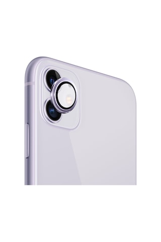 Safeus Safir Temperli Kamera Lens Koruyucu, Apple Uyumlu iPhone 11 İle Mor