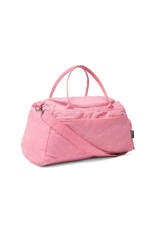 Pembe Krinkıl Kumaş Ayakkabı Bölmeli 0818 Önü Cepli Su Geçirmez Omuz Askılı Spor Ve Seyahat Çantası