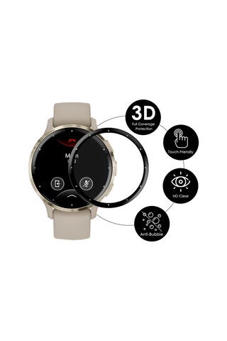 Garmin Venu 3s İçin 5 Adet Enkay 3d Tam Kapsama Yumuşak Pc Kenar Pmma Hd Ekran Koruyucu Film