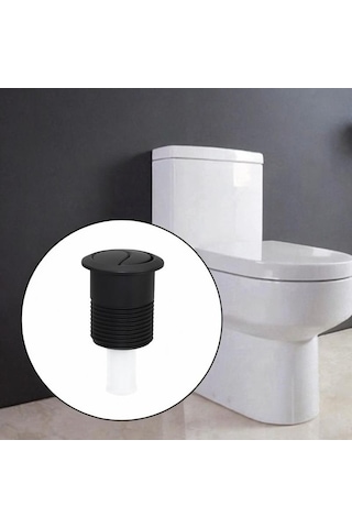 Trendooze Tuvalet Sifonlu Tank Düğmesi Çift Modern 45'e Siyah Siyah