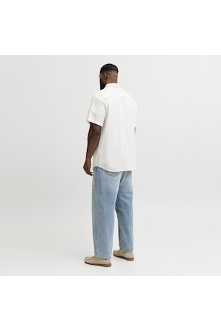 Jack & Jones Büyük Beden Kisa Kollu Gömlek - Breeze - 12294285 Beyaz