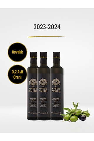 Green Amour Soğuk Sıkım Ayvalık 0.2 Asit 3 x 500 ML