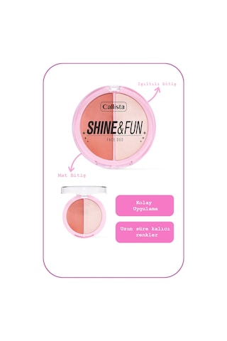 Callista Shine & Fun Face Duo Allık & Aydınlatıcı Paleti 140 Good Company