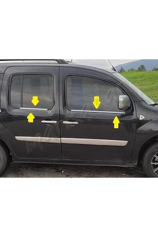 Renault Kangoo Krom Cam Çıtası 2008 Sonrası 4 Parça Paslanmaz Çel