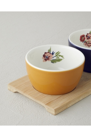 English Home Garden Serenity Stoneware 4 Parça Sunumluk 9,5x5 Cm Renkli Çok Renkli