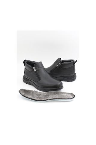 Nesilshoes Nesil Shoes Showmen 241-1 Siyah Hakiki Deri Kürklü Erkek Bot