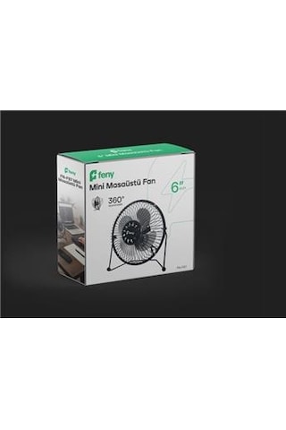 Feny Fn-f87 Metal 360 Derece Dönebilen 6" Mini Masaüstü Fan