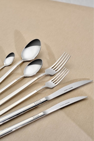 Karaca  Elegance Nil Platin 12 Kişilik 84 Parça Çatal Kaşık Bıçak Takımı