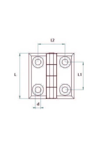 Emes Zmk6060 Burçlu Krom Menteşe 60 x 60