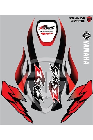 Yamaha Bws Sticker Seti Komple Yazı Redline Grafik Kırmızı
