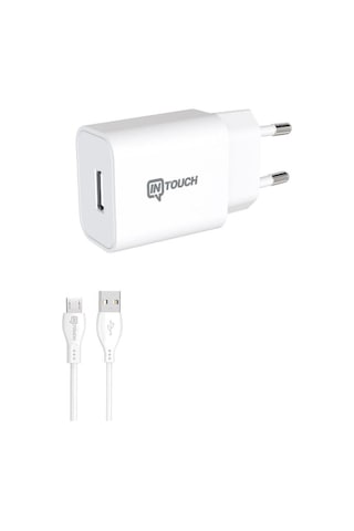 İntouch Smarty Mini 2.1 A Usb Şarj Adaptörü Ve Micro Kablo