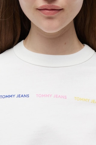 Tommy Jeans Logolu Pamuklu Bisiklet Yaka Kadın T Shirt T Shirt Dw0dw22905 Ybl Beyaz