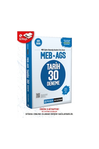 2026 Meb-ags Tarih Tamamı Çözümlü 30 Deneme E-kitap