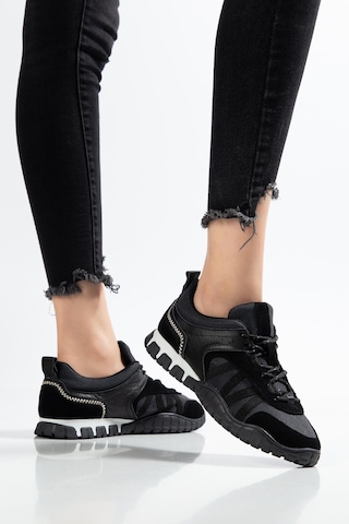Suins Space Model Hakiki Deri Kadın Spor Ayakkabı Sneaker Siyah