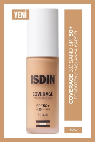 Isdın Coverage Spf 50+ Renkli Güneş Koruyucu Fondöten 30 G 3.0 Sand Isdın Coverage Spf 50+ Renkli Güneş Koruyucu Fondöten 30 G 3.0 Sand