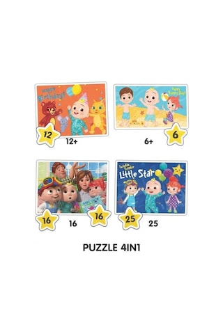 4'ü 1 Arada Eğitici Puzzle Seti Eğlence Dolu 4'lü Puzzle Seti Farklı Görseller İle Sınırsız Heyecan