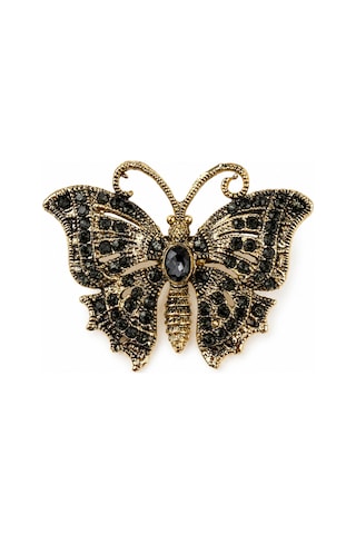 Brooch Kelebek Figürlü Zarif Yaka İğnesi & Aksesuar Koleksiyonu Beyaz