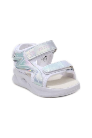 Papuçcity Vetta 03497 Kız Çocuk Bebe Sandalet Ayakkabı Gümüş