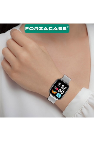 Forzacase Xiaomi Redmi Watch 3 Active İle Uyumlu Metal Mıknatıslı Kordon Kayış - Fc850 Siyah