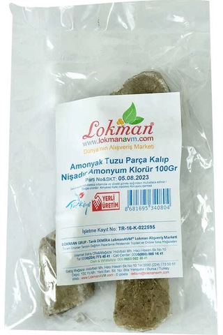 Amonyak Tuzu Parça Kalıp Nişadır - Amonyum Klorür 100 Gr Paket