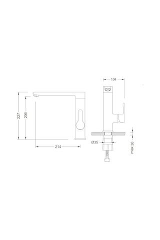 Bocchi Tek Kumandalı Eviye Bataryası Krom 2201 0005