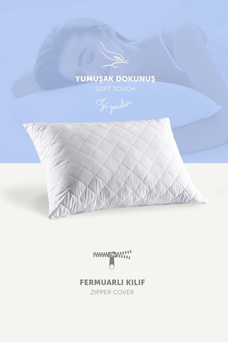 Pafu Visco Silikon Dolgulu Klasik Sert Uyku Yastık Beyaz