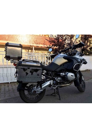Motosiklet Dünya Haritası Sticker