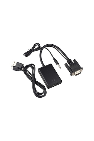 Vga To Hdmı Kablo Dönüştürücü Converter Görüntü Ve Ses Çevirici (503944470)