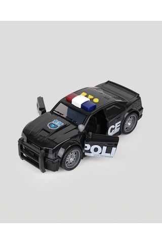 Let S Be Child Let S Drive Sesli Ve Işıklı Polis Arabası Açılabilir Kapılı Sürtme Sistemli Siyah