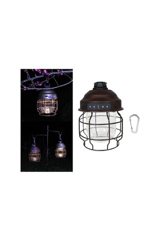 Homyl Led Fener Taşınabilir Işık Şarj Ahşap-tahıl Ahşap Tahıl Kahverengi