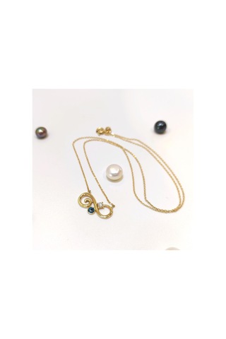 Altın Ürünler Sonsuzluk Göz Boncuklu Kolye 14 Ayar