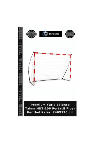 Özel Üretim Hnt-100 Portatif Fiber Hentbol Kalesi 240x170 Cm Çocuk Antrenmanlar Genç Çok Renkli