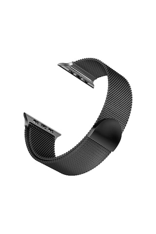 Apple Watch Uyumlu Se 2022 44mm İçin Kordon Luxe Metal Twist Siyah