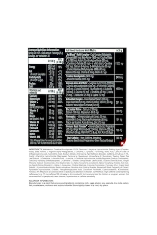 Scıtec Hot Blood Preworkout Hardcore 375 Gram