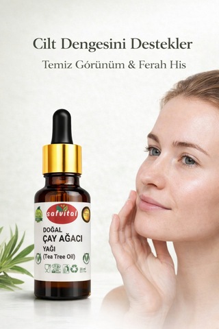 Safvital Çay Ağacı Yağı 20 Ml Cilt Dengeleyici Bakım Yağı Temiz Görünüm Ve Ferah His İçin