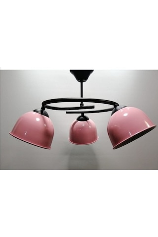 Riolight Modern Üçlü Pembe Başlık Genç,Çocuk,Yatak Odası Metal Sa