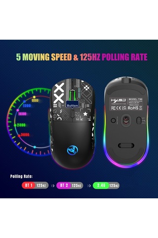 Hxsj C13116B-2 T90 Kablosuz Mekanik Mouse