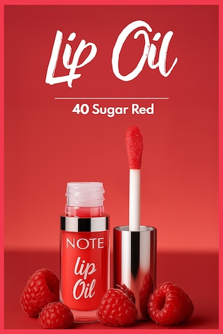 Note Cosmetique Lip Oil Nemlendirici ve Parlatıcı Dudak Bakım Yağı - 40 Sugar Red - Kırmızı