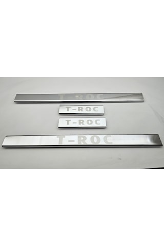 Volkswagen T-roc Krom Lazer Yazılı Kapı Eşiği