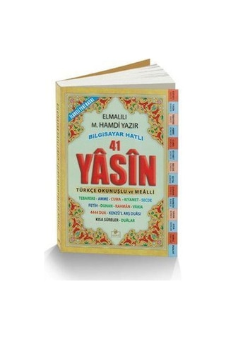 41 Yasin Bilgisayar Hatlı Türkçe Okunuşlu Ve Mealli Çanta Boy