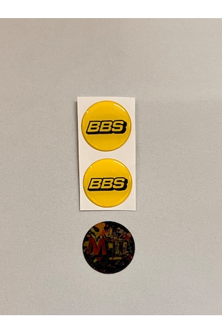 Bbs Damla Sticker Etiket Kabartmalı 3dsilikon Direk Arması Etiketçilere Özel Bbs Epoksi2adet 3,5x3,5cm Sarı