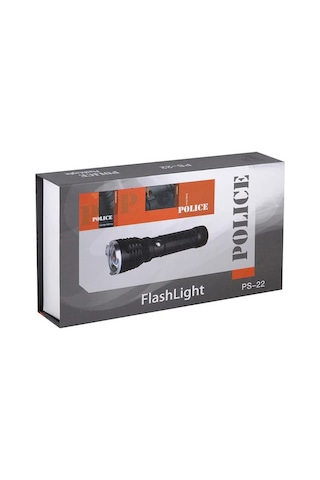 Police Ps-22 Cree Led + Zoom + Mıknatıslı Şarjlı El Feneri Siyah