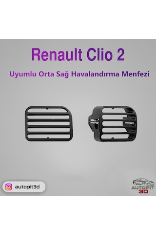 Renault Clio 2 Uyumlu Orta Konsol Sağ Havalandırma Menfezi