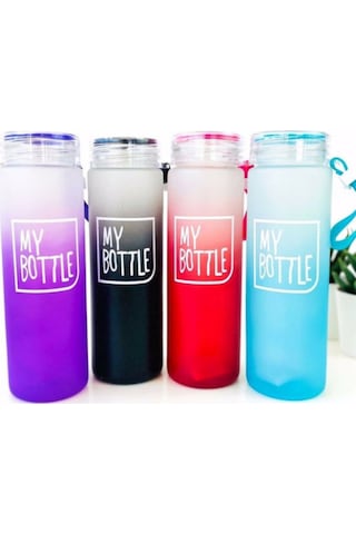 My Bottle Marka Cam Matara 420 Ml - Renk Seçenekli Siyah