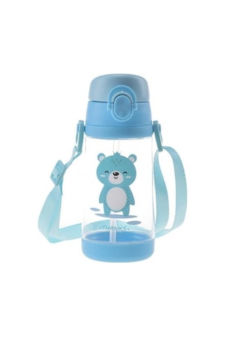 480ml Çocuklar Su Kupası Yaratıcı Karikatür Hayvan Bebek Besleme Bardakları Payet Sızdırmaz Su Şişeleri Açık Taşınabilir Çocuk Bardakları Kupalar Mavi 007 Kahverengi