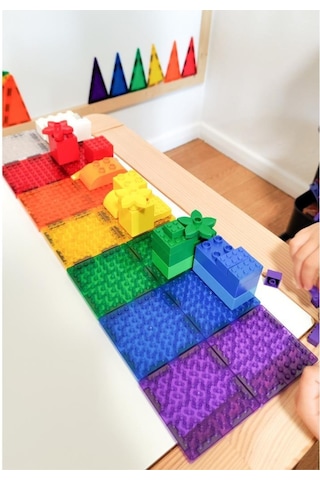 Cleverclixx Brick Tiles Pack Manyetik Bloklar, Intense 16 Parça