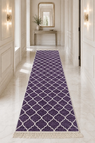 Kilim Paspas Çok Amaçlı Halı Makinede Yıkanabilir Toz Yapmaz Pembe 2