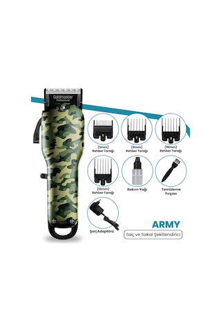 Goldmaster Army GM-8181 Şarjlı Saç Ve Sakal Şekillendirme Makinesi
