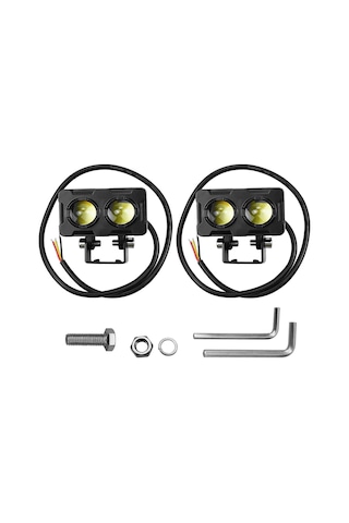 Springsun Yüksek Parlaklıklı 30w/45w Led Motosiklet Farı - Su Geçirmez Ve Şok Dirençli Not: Başlık 110 Karakter Sınırına Uygundur Siyah