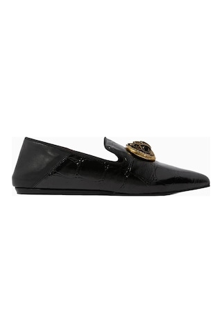 Kurt Geiger Chelsea Point Deri Lüks Tasarım Kadın Loafer Siyah